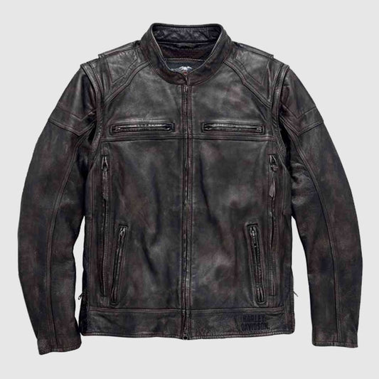 Harley-Davidson Dauntless Convertible Leather Jacket
