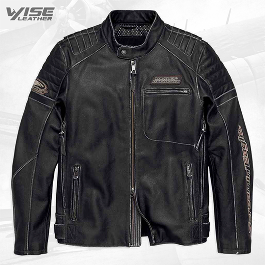 Harley Davidson Screamin Eagle Leather Motorcycle Jacket