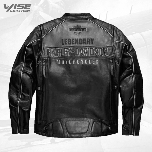 Harley Davidson Votary Colorblocked Men’s Leather Motorcycle Jacket