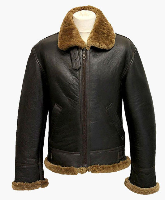 Winter B3 Aviator Leather Jacket with Fur