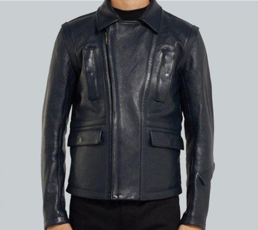 Andres V. Leonard Premium Leather Biker Jacket