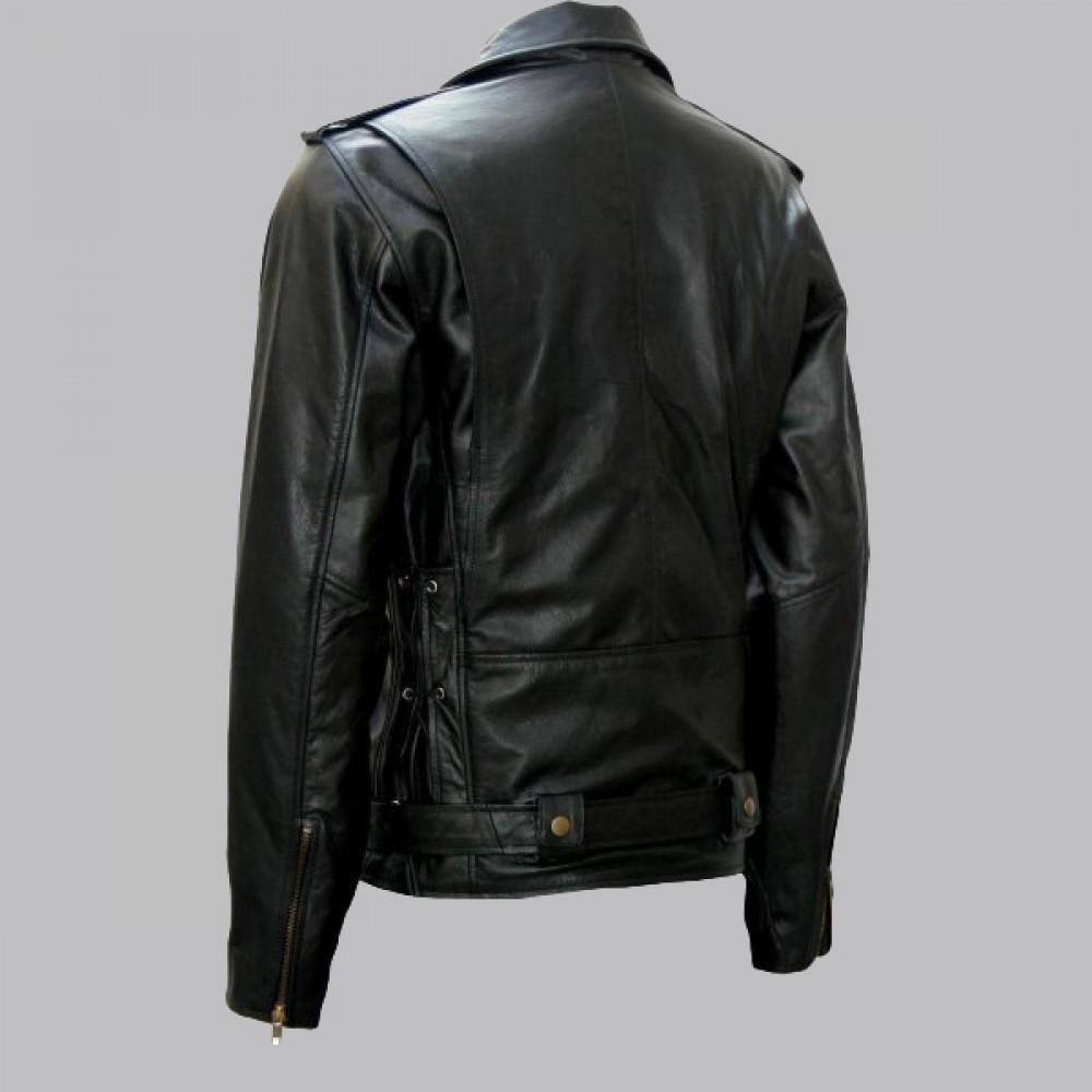 Action Hero Leather Jacket Black