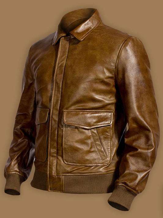 Classic Brown Leather Jacket for Men
