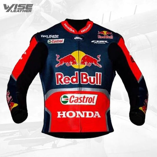Men's Nicky Hayden Honda Redbull WSBK Racing Leather Jacket