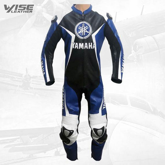 YZF SUPER SPORT YAMAHA BLUE MOTORCYCLE LEATHER BIKER SUIT