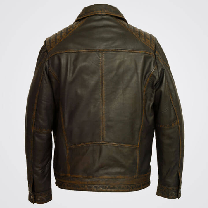 Men's Leather Fashion Jacket in Brown Antique