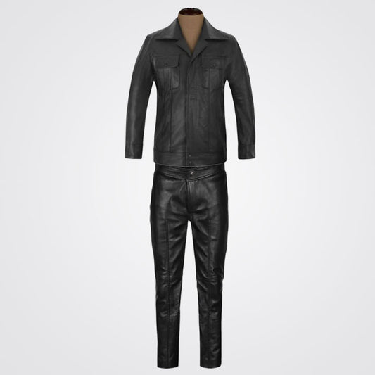 Elvis Presley Iconic Leather Suit in Black