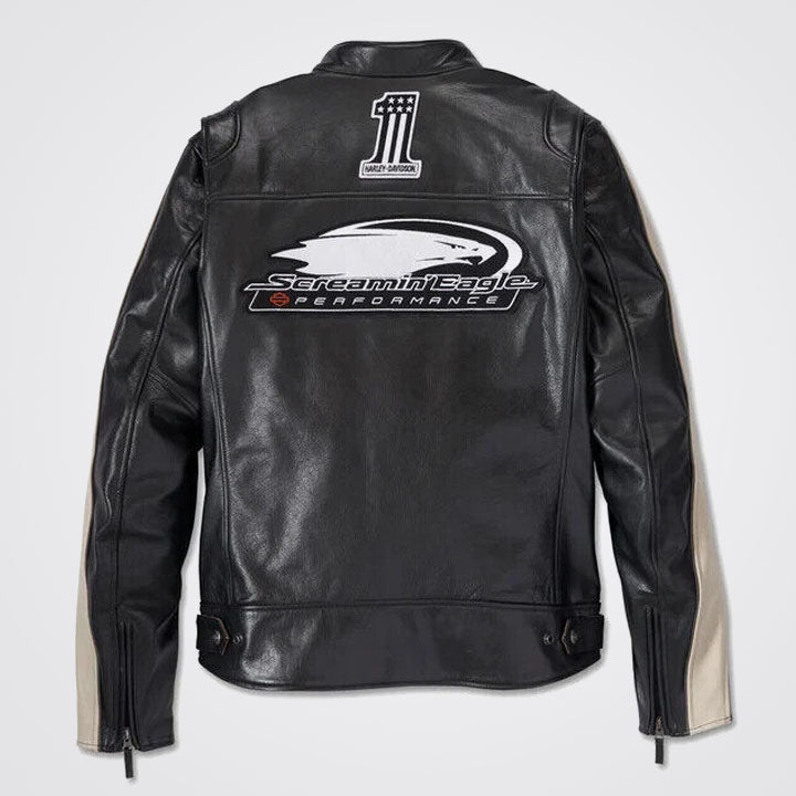 Harley-Davidson 'Enduro Screamin' Eagle Black Leather Jacket
