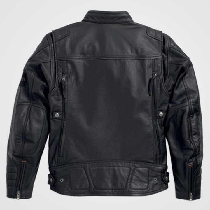 Harley-Davidson Exmoor Reflective Wing Men’s Cowhide Motorcycle Leather Jacket