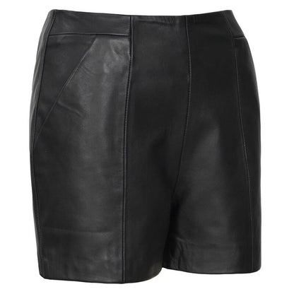 High Waisted Leather Shorts