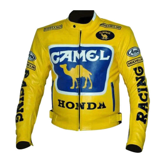 Honda Yellow Camel Racing Motorcycle Jacket