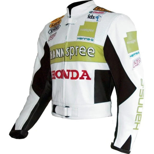 Honda Leather Motorcycle Jacket With Multi Color
