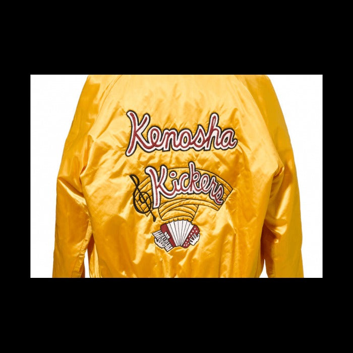 Kenosha Kickers Embroidered Yellow Satin Jacket