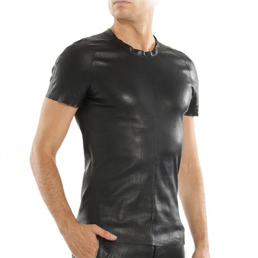 Lamb Leather T-Shirt For Men