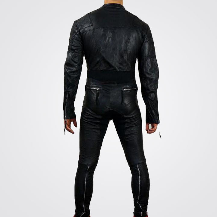 Black leather Suit