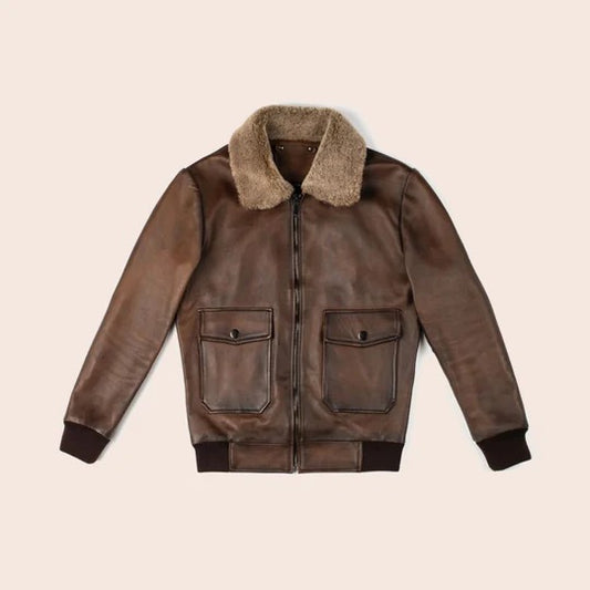 G-1 Flight Brown Bomber Jacket