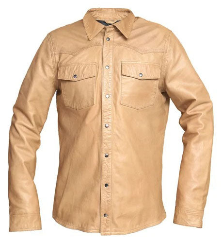 Men's Leather Western Shirt