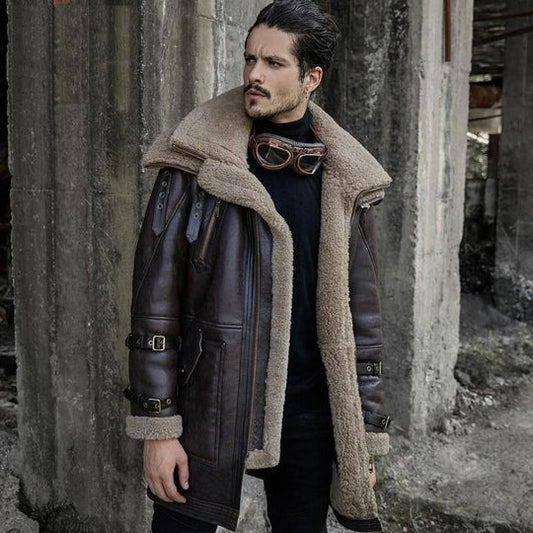 Upgrade Your Style: B3 Flight Shearling Long Coat - WLS