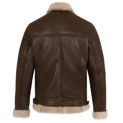 Men's Brown Sheepskin Shearling Leather Jacket