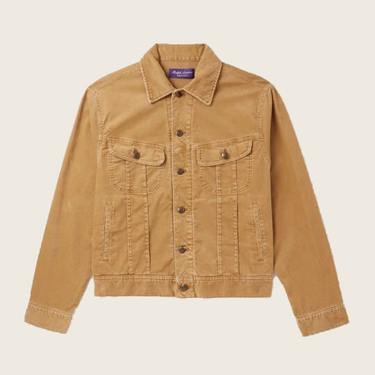 Men's Brown Trucker Style Corduroy Jacket