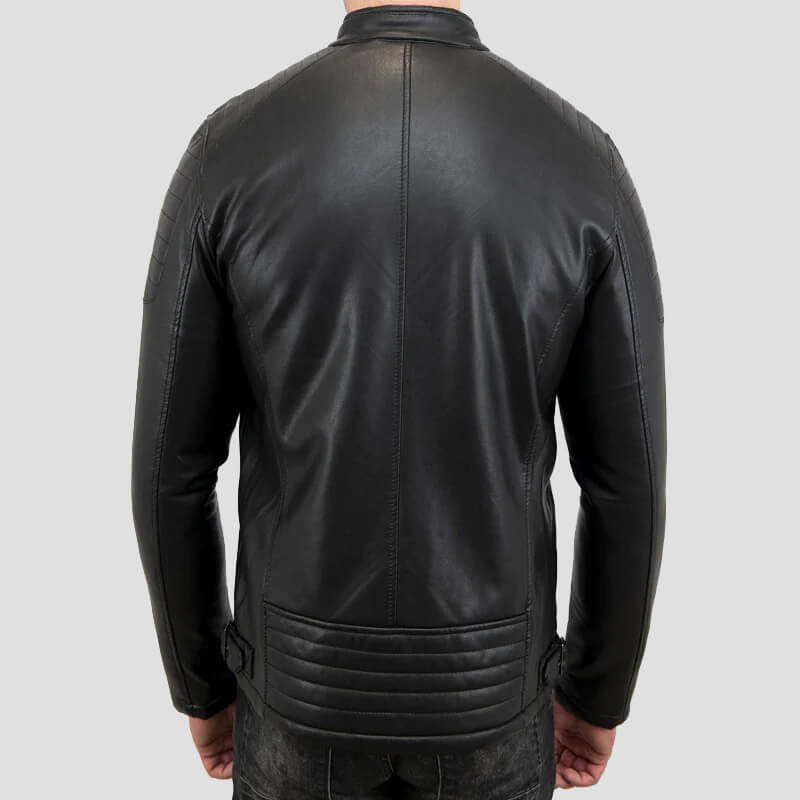 Cafe Racer Biker Leather Jacket for Men