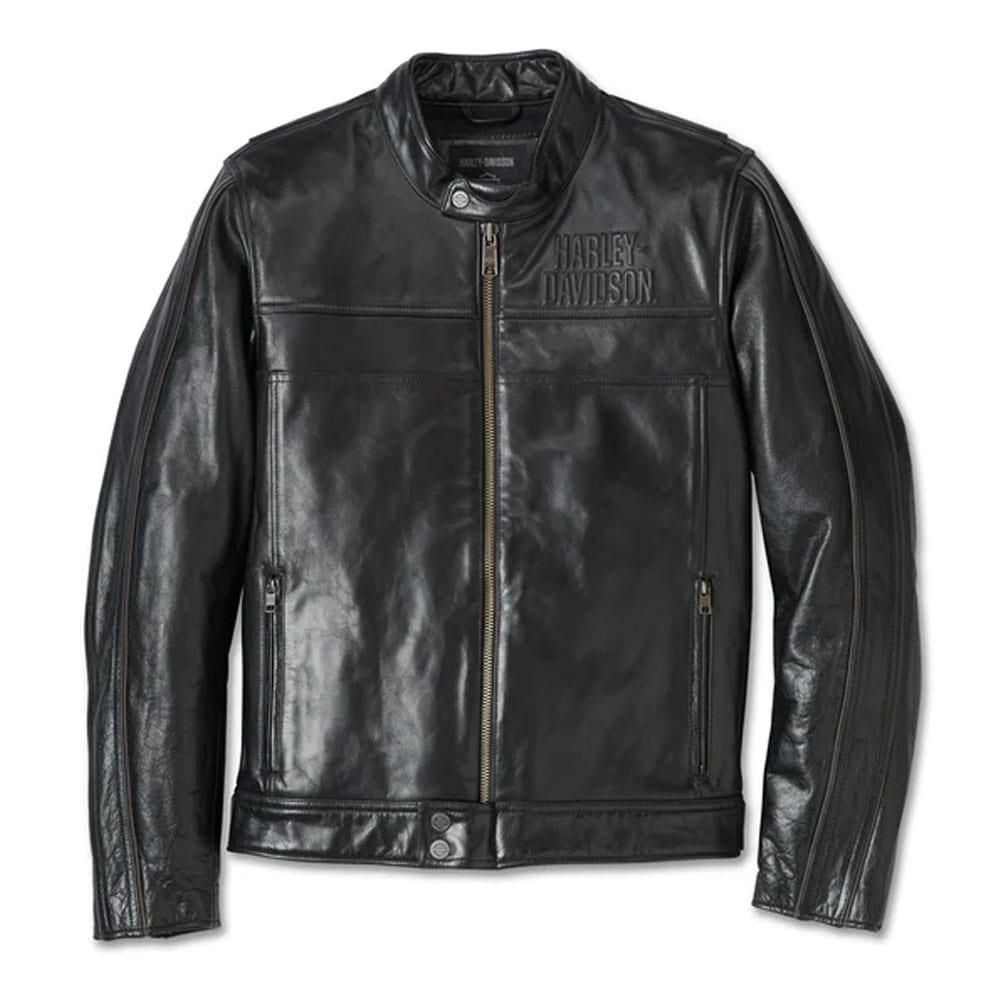 Men’s H-D Flex Layering System Café Racer Leather Jacket