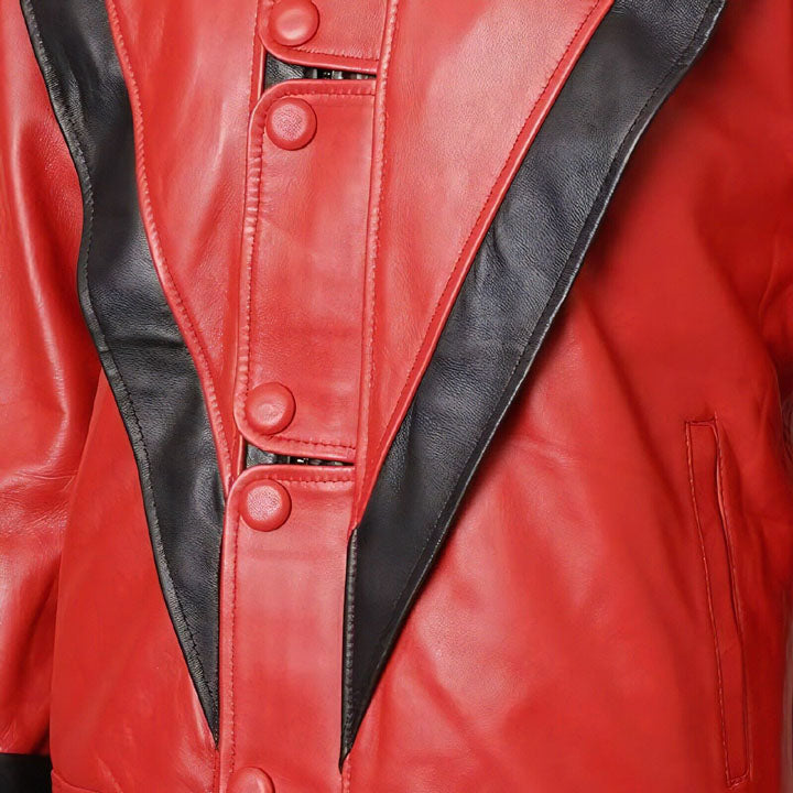 Men's MJ Thriller Michael Jackson Classic Genuine Leather Jacket