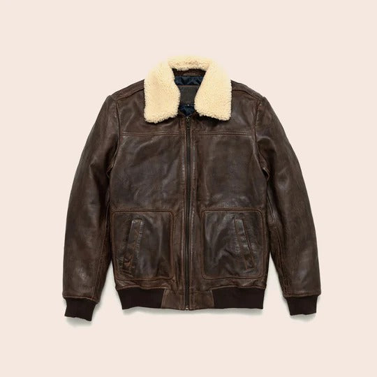 Men's Lambskin A2 Bomber Jacket