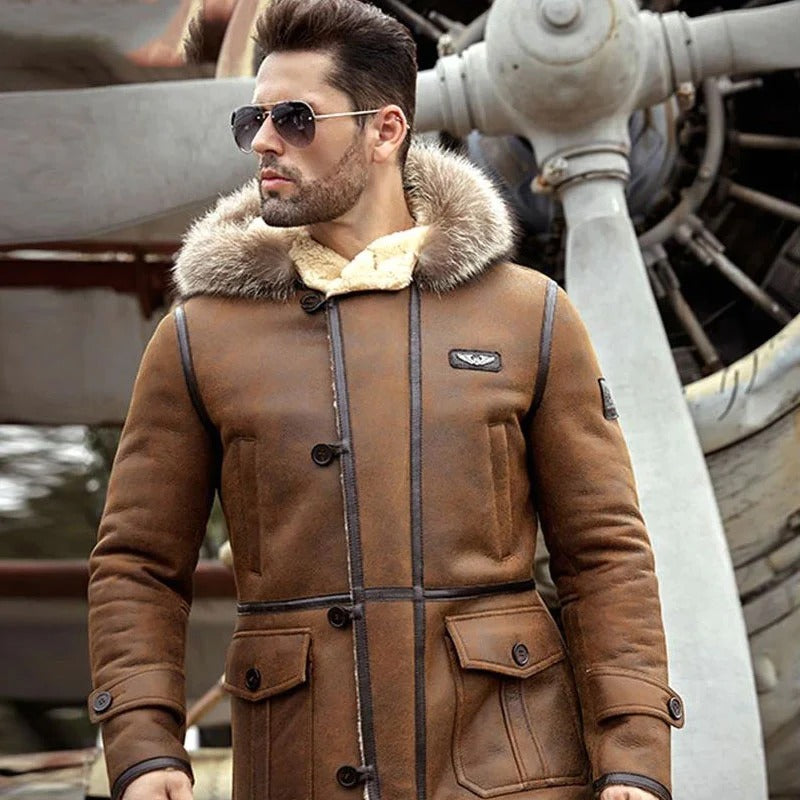 Upgrade Your Winter Look: Men's Shearling Fur Jacket