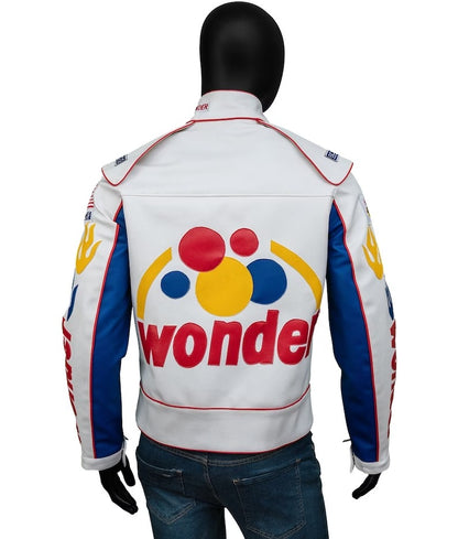 Ricky Bobby Costume Racing Leather Jacket - Wonder Bread Theme