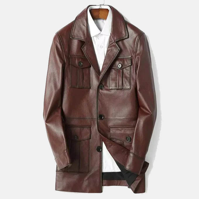 Scout Leather Trench Coat