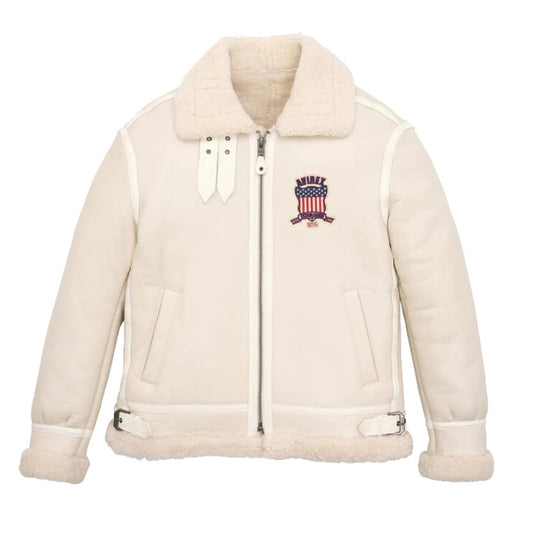 Snow White B3 Shearling Icon Jacket for Men - B3 Jacket