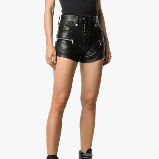 Steampunk Leather Shorts for Women