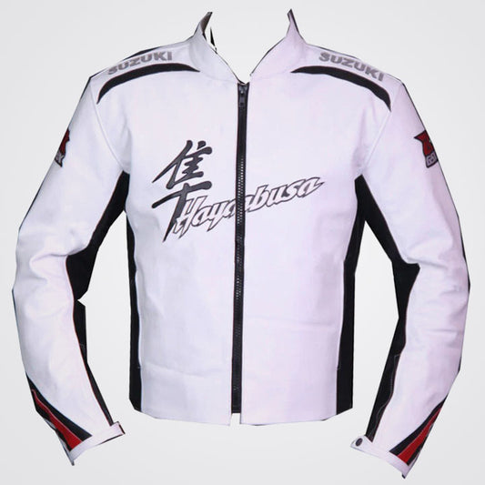 Suzuki Hayabusa Racing Leather Motorbike Jacket