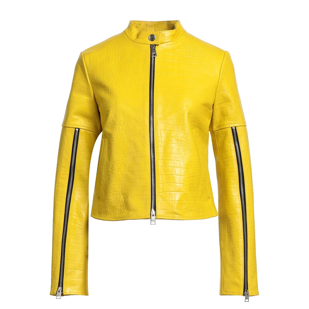 Yellow Leather Jacket