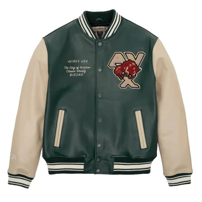 USA Edition Varsity Leather Jacket - Varsity Letterman Jacket