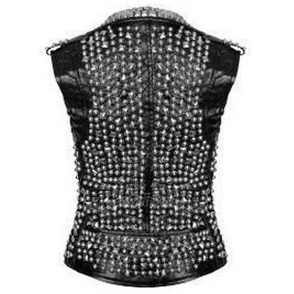 Leather Vest with Studs