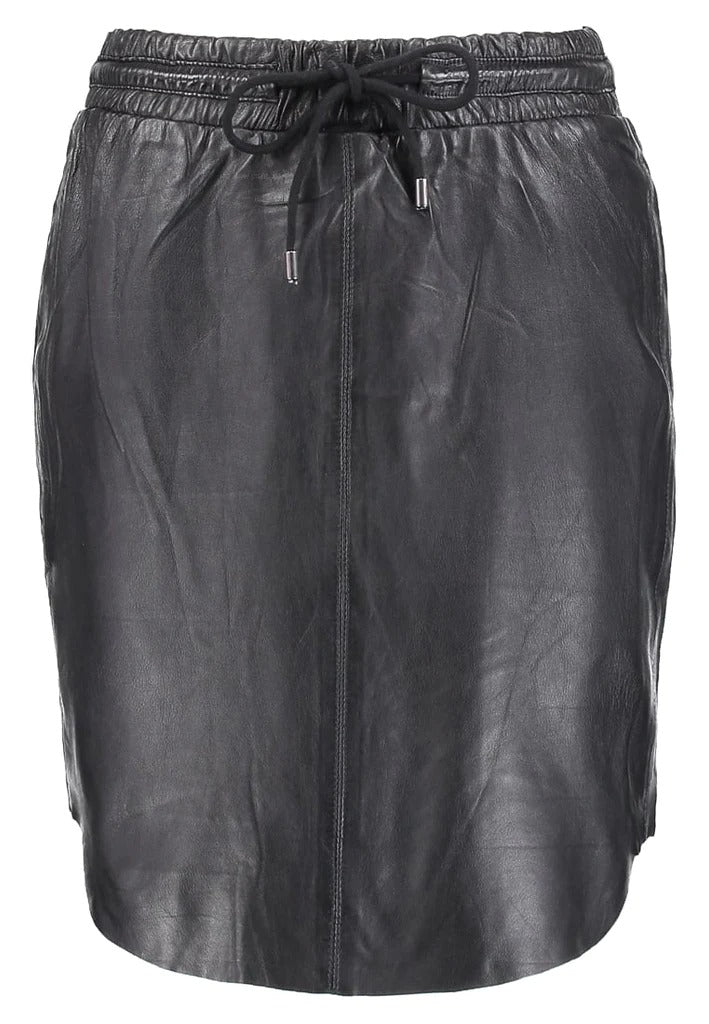 Women Real Lambskin Leather Slim Fit Skirt
