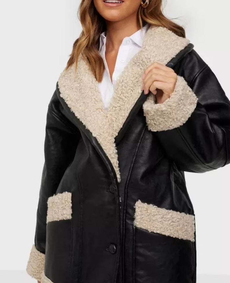 Women's Aviator Pilot Style B3 Shearling Jacket