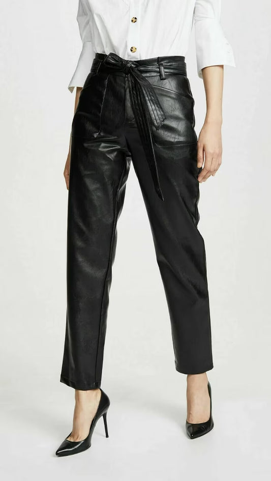 Women's Genuine Black Leather Pants - Leather Trousers