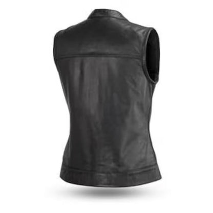 Women's SOA Leather Motorcycle Vest