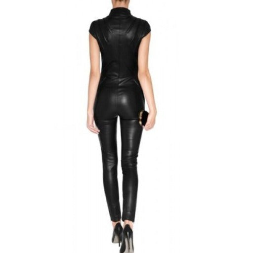 Black Leather Overall