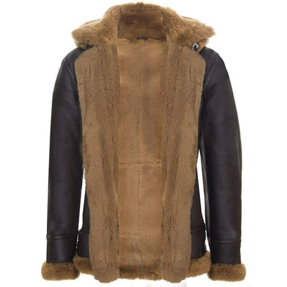B3 Sheepskin Jacket With Detachable Hood