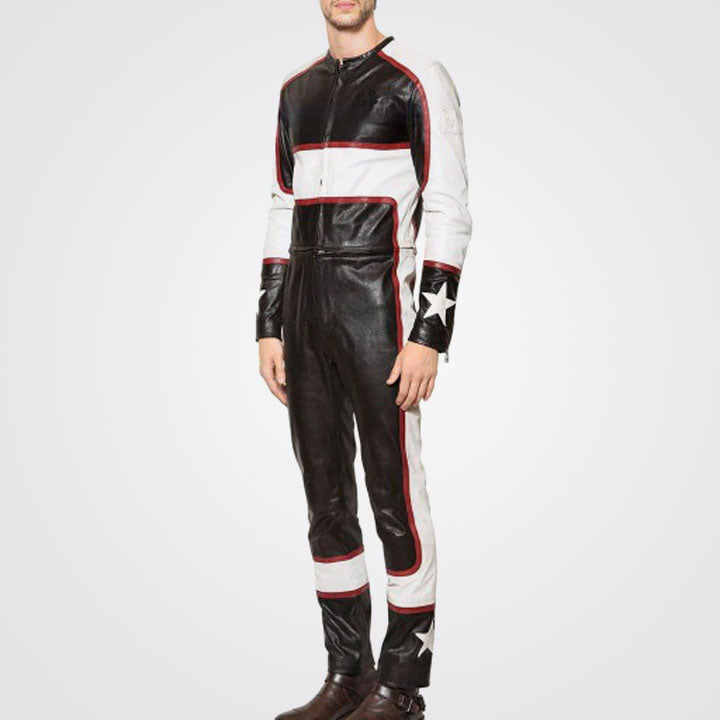 Men's Leather Racing Jumpsuit