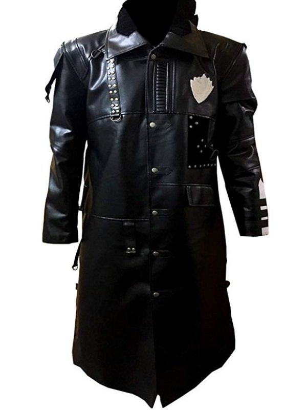 Michael Rooker Guardians of The Galaxy Trench Black Leather Coat - Wiseleather