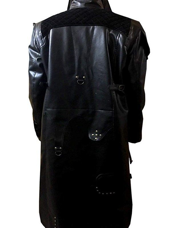 Michael Rooker Guardians of The Galaxy Trench Black Leather Coat - Wiseleather
