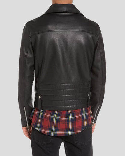 Caden Black Biker Leather Jacket - Wiseleather