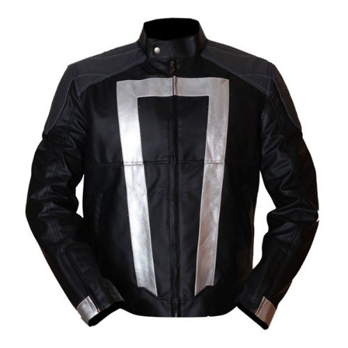 Agents of Shield Leather Jacket - Black & Grey Real Leather Jacket