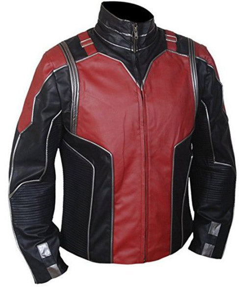 Ant Man Red & Black Genuine Leather Jacket