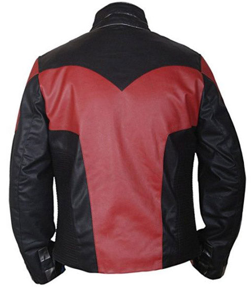 Ant Man Red & Black Genuine Leather Jacket